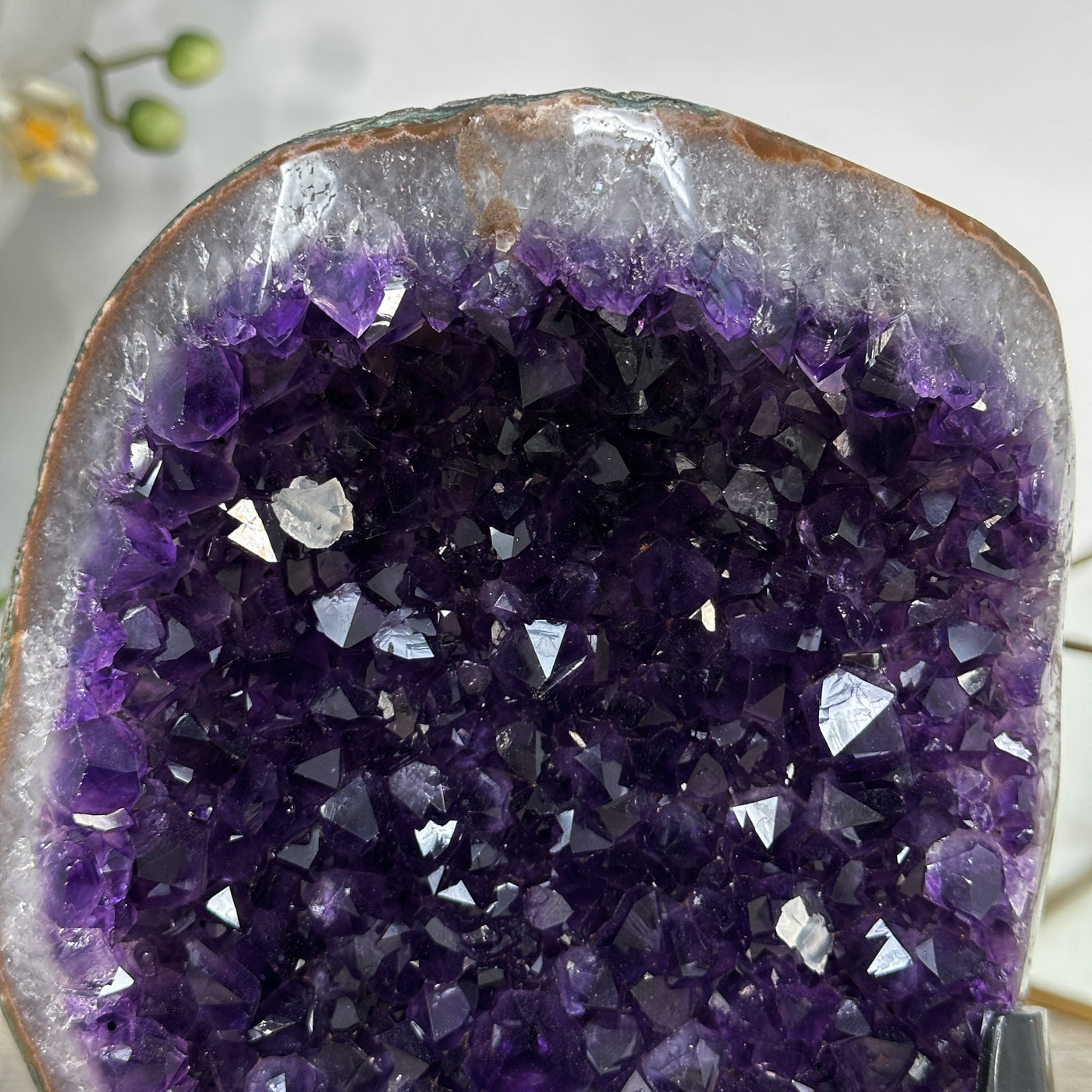 Uruguayan Amethyst Geode with Deep Purple Crystals for Home Decor - MWS2684