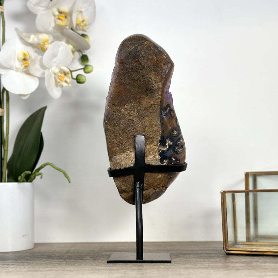 Amethyst Crystal Cluster with Stalactite Eye Formations – Natural Mineral from Uruguay - MWS2393