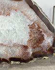 Natural Agate & Quartz Stone Slice for Home Decor - SLC0012