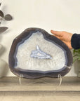 Uruguayan Blue Banded Agate Slice - SLC0023