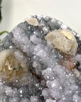 Amethyst and Calcite Crystal Cluster with stalctite Formations on Stand - MWS2607