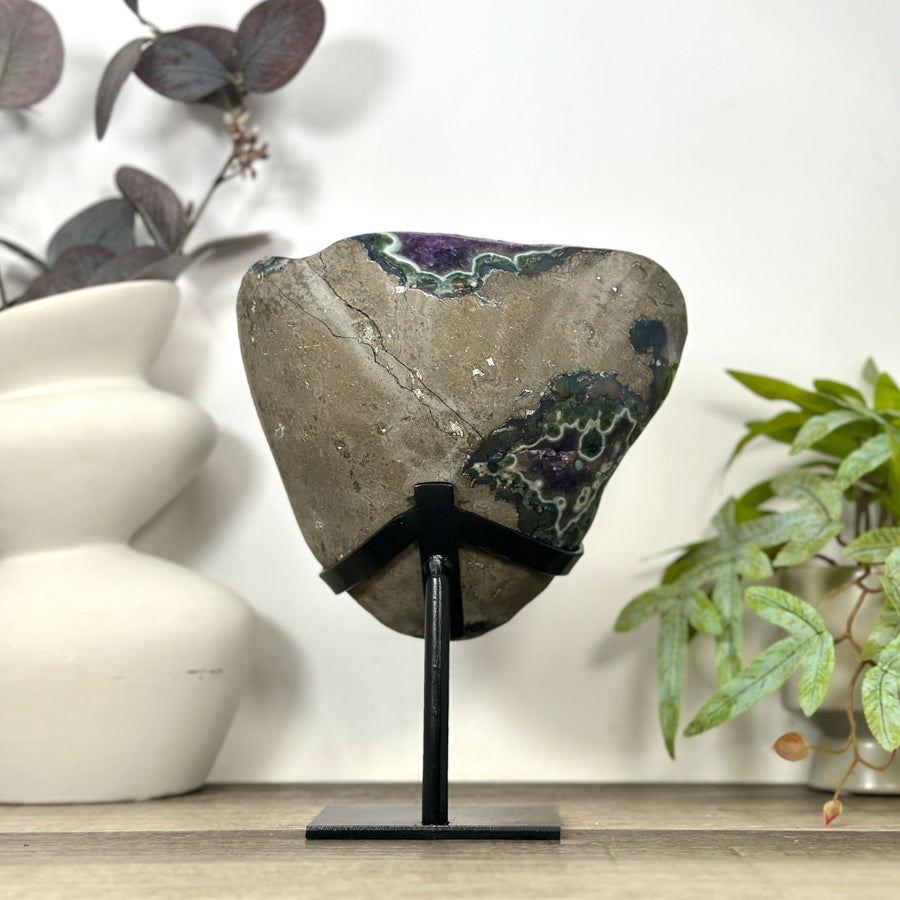 Natural uruguayan Amethyst Geode on Stand - MWS3164