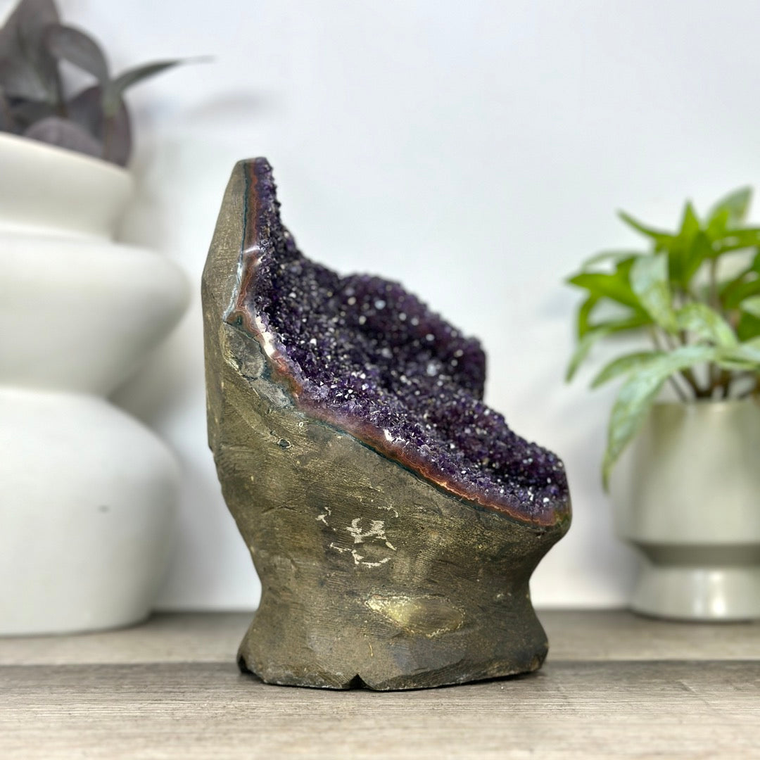 Natural Blue Agate &amp; Amethyst Crystal for Home Decor - CBP1395