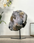Amethyst and Calcite Crystal Cluster with stalctite Formations on Stand - MWS2607