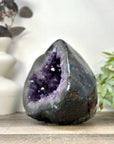 XL Natural Amethyst Geode with Agate Shell - STGE0054