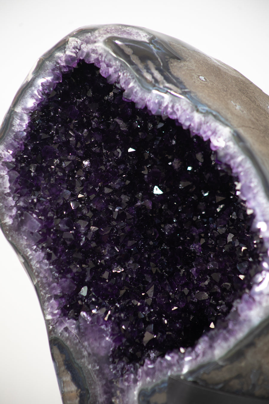 XXL Natural Amethyst Geode on Rotery Stand - AWS1454
