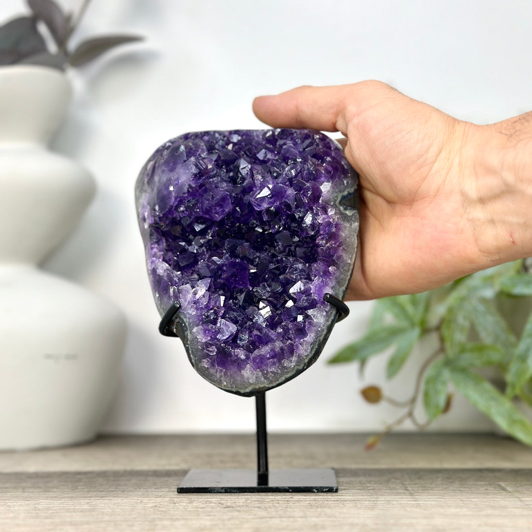 Natural uruguayan Amethyst Cluster on Stand - MWS3270