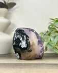 Natural Amethyst Geode with Calcite Crystal Inclusion - CBP1409