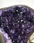 Natural Amethyst Geode with Agate Shell and Metallic Stand - MWS2464