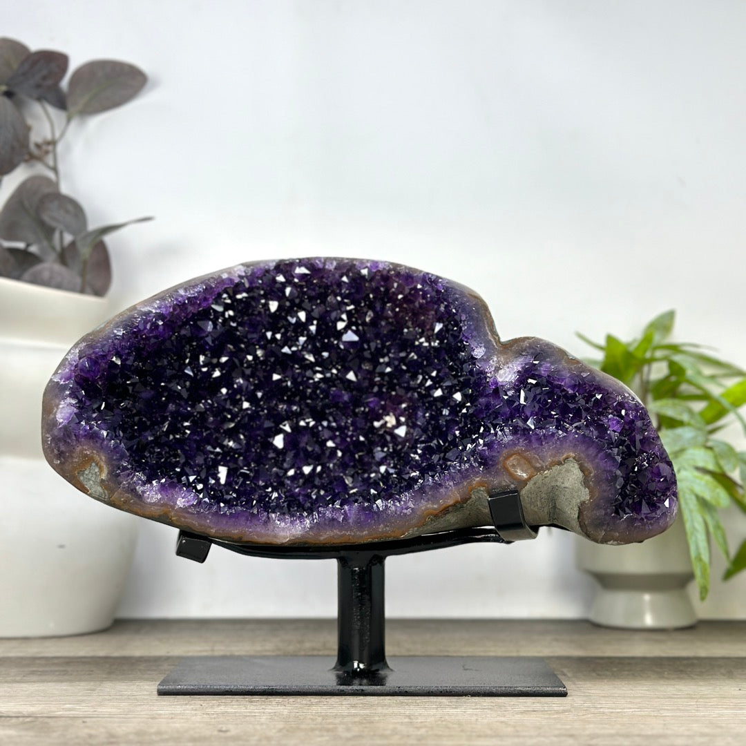Top Grade Deep Purple Uruguayan Amethyst Geode - MWS3398