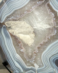 Agate Slice with Blue Banding - Home Decor Display Specimen - MWS2658