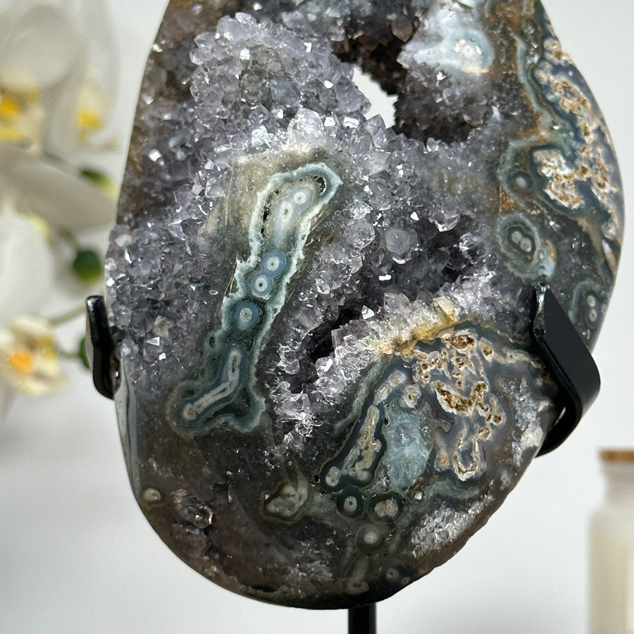 Beautiful Quartz &amp; Green Jasper Crystal Specimen, Perfect for Home Decor - MWS1614