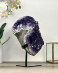 Natural Uruguayan Amethyst Statement Piece on Metal Stand - MWS2846