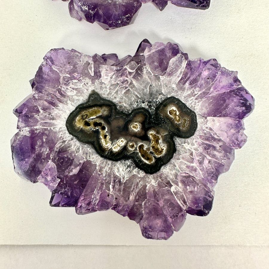 High-Quality Amethyst &amp; Agate Stalactite Slices for Jewelers - Wholesale Bulk Pack - STS0076