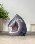 Amethyst & Agate Flame Carving Geode - FST0153