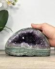 Amethyst & Green Jasper Stone Geode from Uruguay - STGE0021