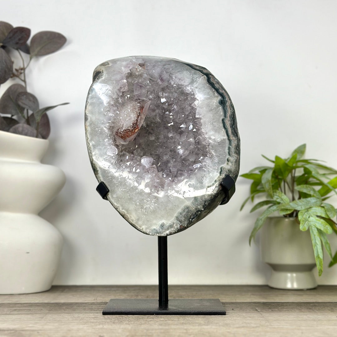 Natural Uruguayan Quartz Geode with Calcite Inclusion - MWS3397