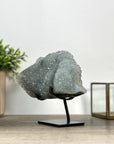 Large Quartz Crystal on Metal Stand – Natural Home Décor Accent - MWS2417