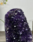 Deep Purple Amethyst Cluster on Metal Stand - MWS2781