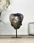 Amethyst Geode with Quartz Shell– Natural Specimen on Stand - MWS2861