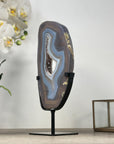 Stunning Blue Banded Agate Slice Portal - MWS2112