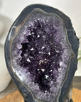Natural Agate & Amethyst Geode on Metal Stand - MWS3131