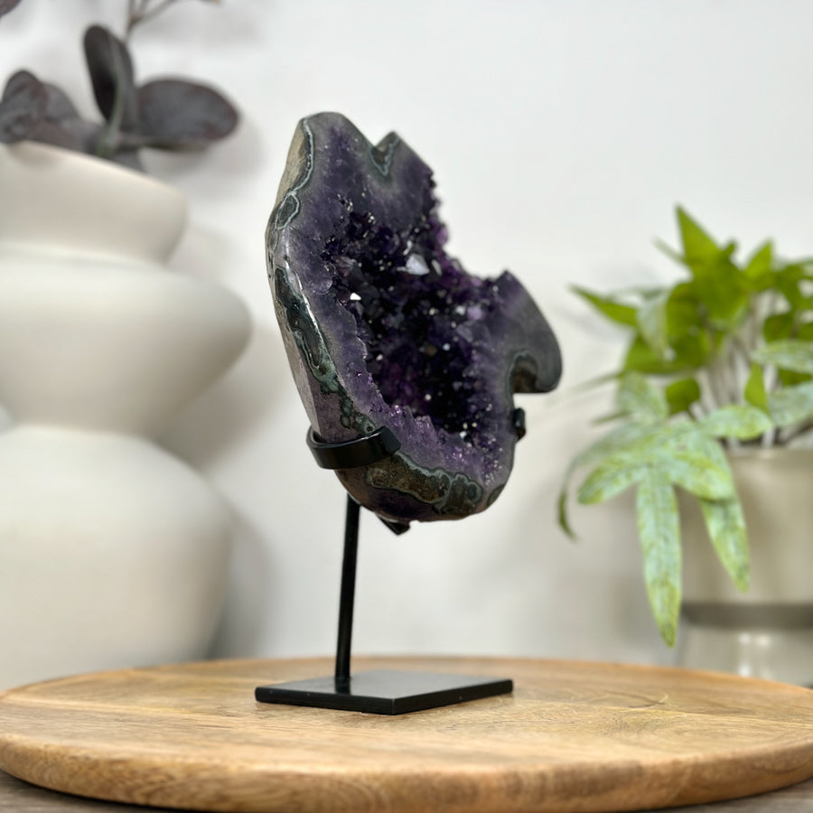 Natural Uruguayan Amethyst Geode on Stand - MWS3050