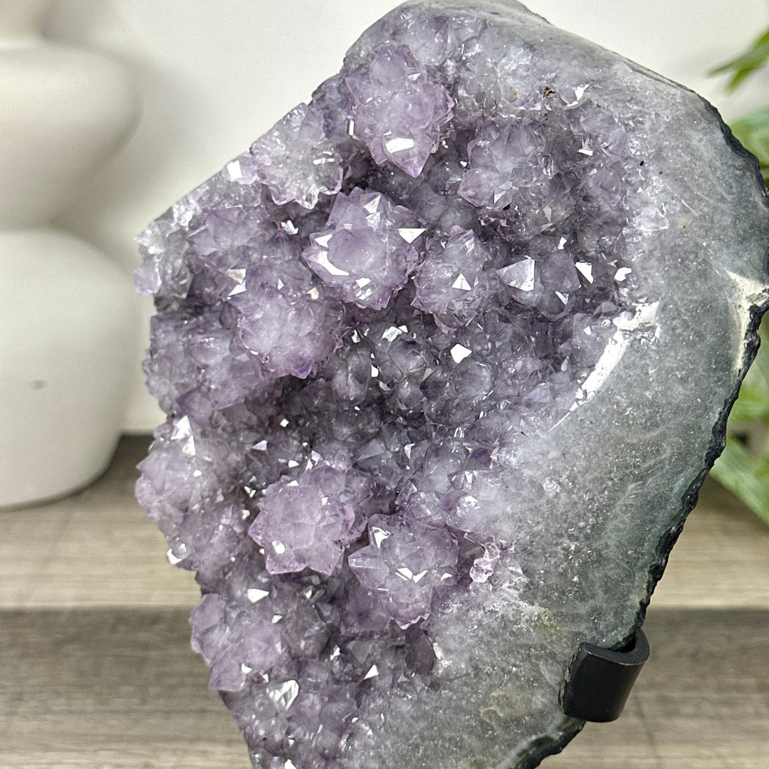 Large Natural Amethyst Formation on Stand with Stalactites - MWS3298