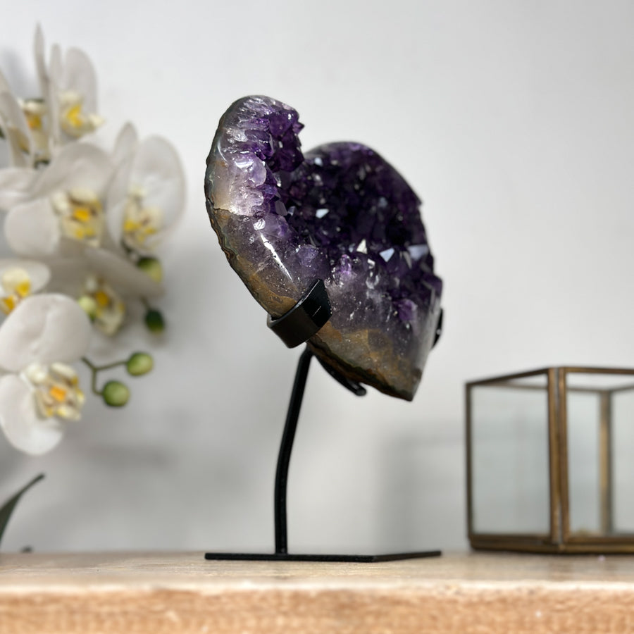 A grade Natural Amethyst Stone heart - HST0276