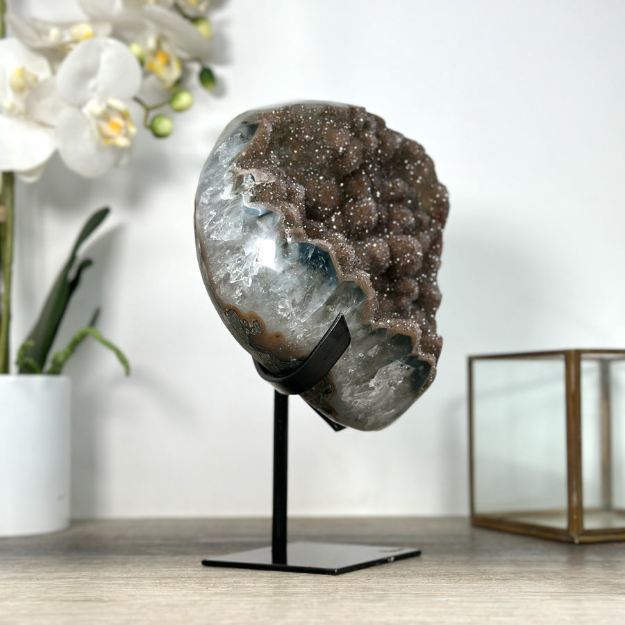 Natural Sugar Druzy Crystal from Uruguay - Display Piece for Peaceful Home Decor - MWS2528