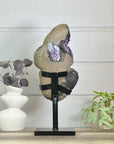 Stunning Natural Deep Purple Amethyst Cluster on Stand - MWS3156