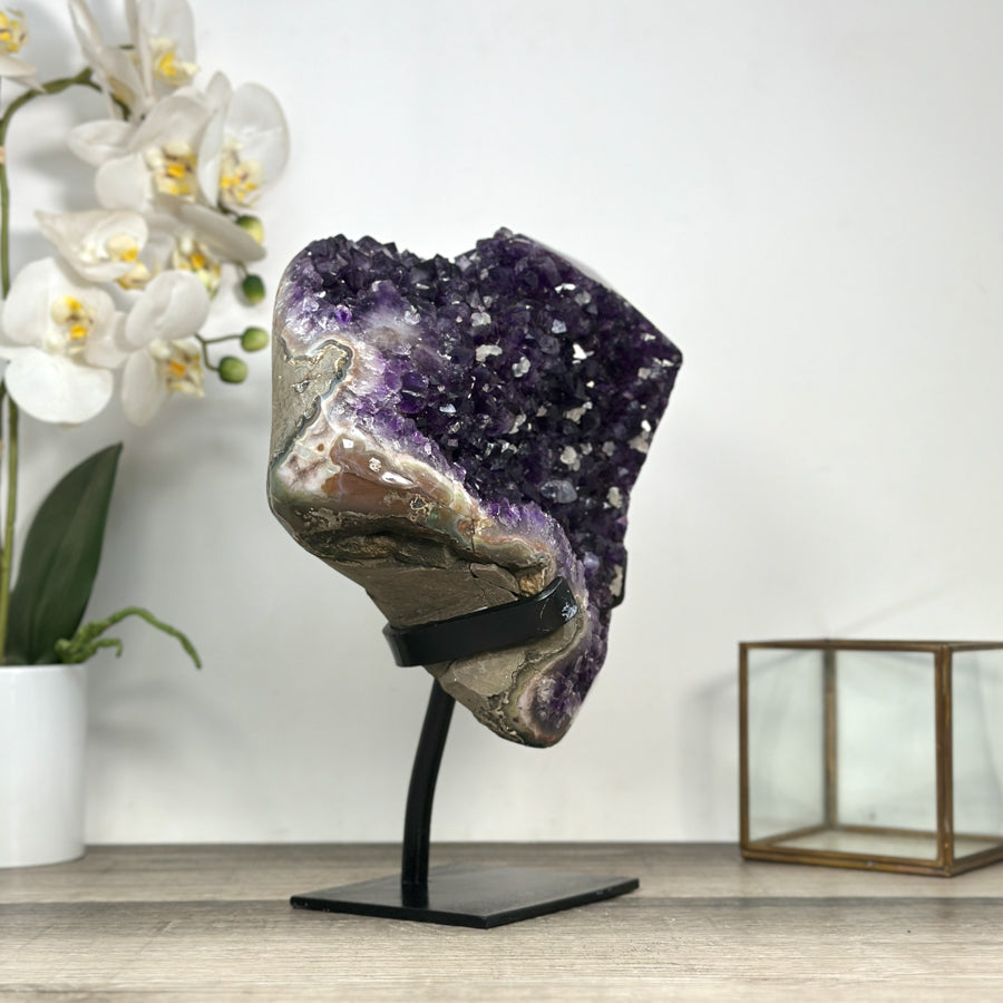 Large Natural Amethyst Stone Crystal Specimen for Home Decor - MWS2830