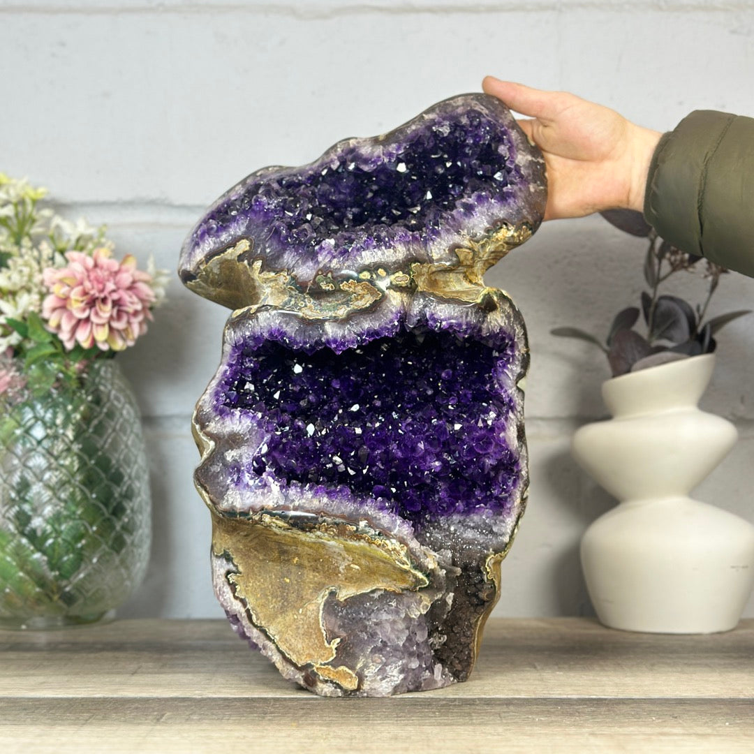 Natural XXL Double Self Standing Amethyst Geode from Uruguay - CBP1408