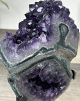 Amethyst Geode with Deep Purple and Green Bands – Natural Display Piece on Stand - MWS2817