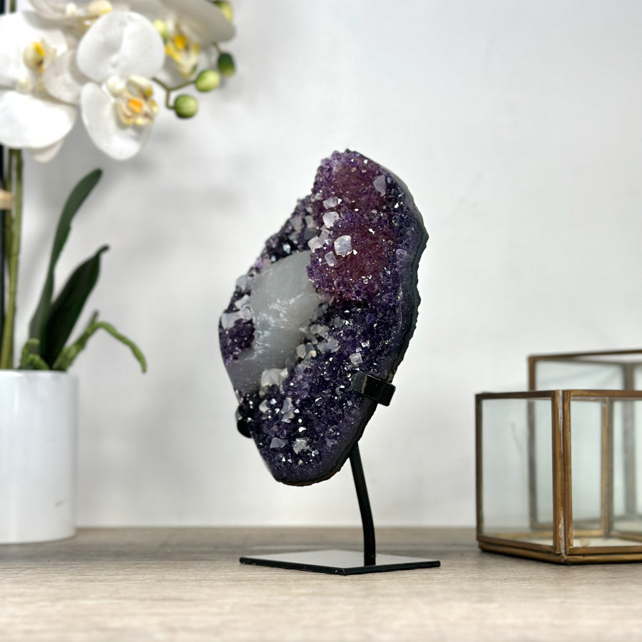 Rare Amethyst &amp; Calcite Crystal Specimen - MWS2335