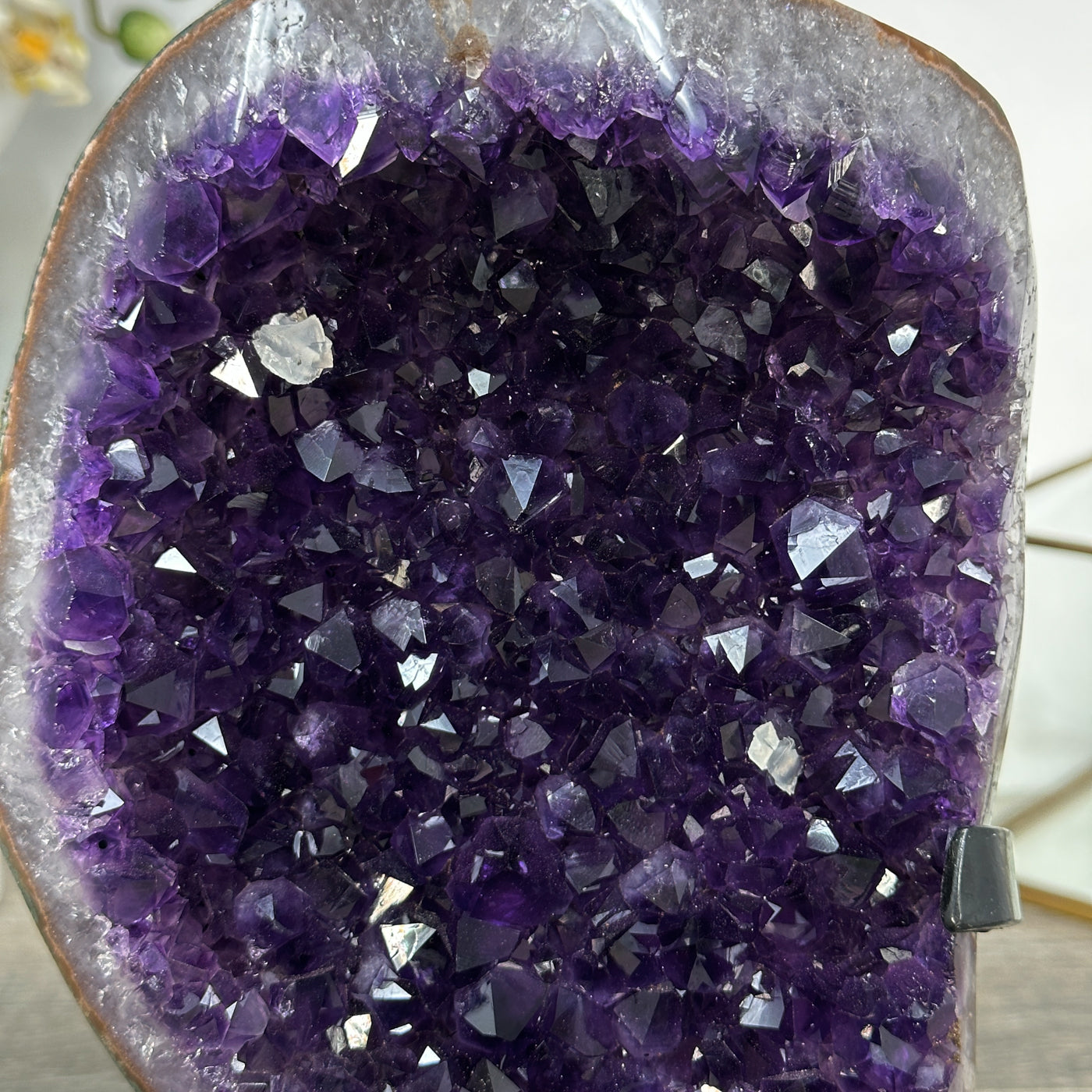 Uruguayan Amethyst Geode with Deep Purple Crystals for Home Decor - MWS2684