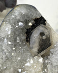 Uruguayan Quartz & Agate Specimen with Calcite & Black Hematite Inclusion - MWS3288