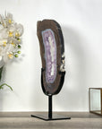 XXL Agate Slice with Amethyst Crystal Center for Home or Office Display - MWS2669