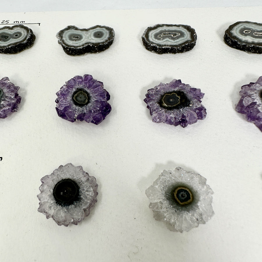 High-Quality Amethyst &amp; Green Jasper Stalactite Slices for Jewelers - Wholesale Bulk Pack - STS0041