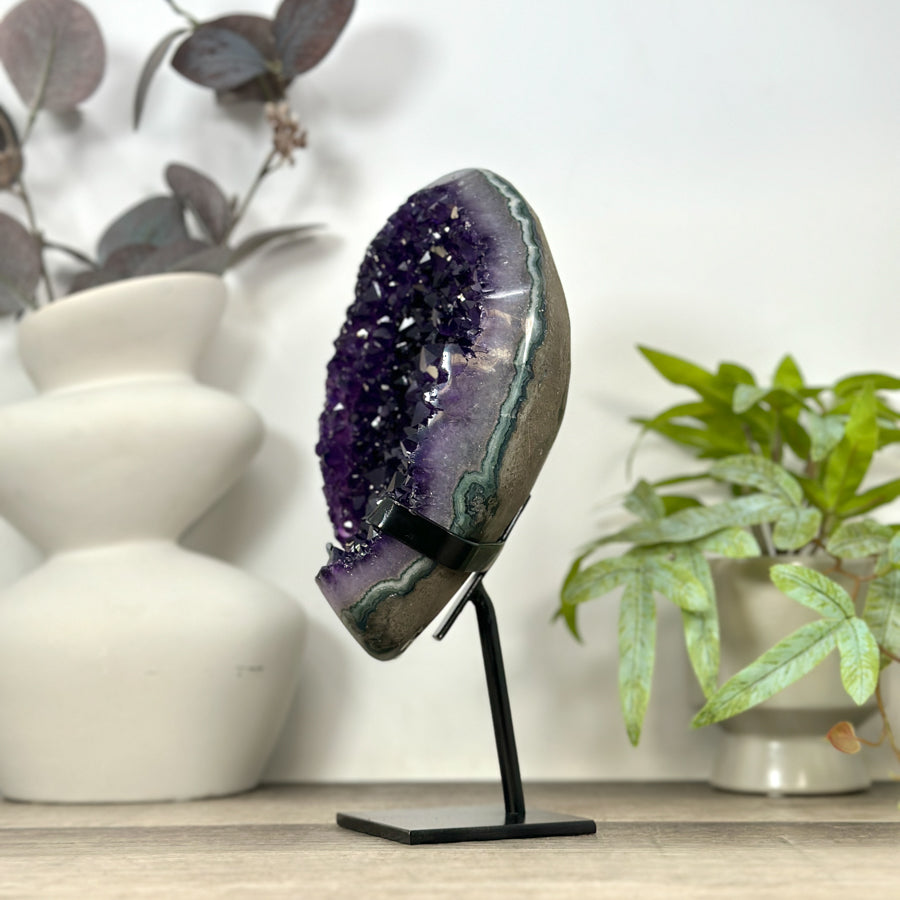 A Grade Natural Amethyst Geode on Stand - MWS3162