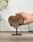 Natural Orange Tone Quartz Druzy Stone Heart - HST0327