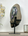 XXL Deep Purple Amethyst Geode With Metal Stand - MWS2751