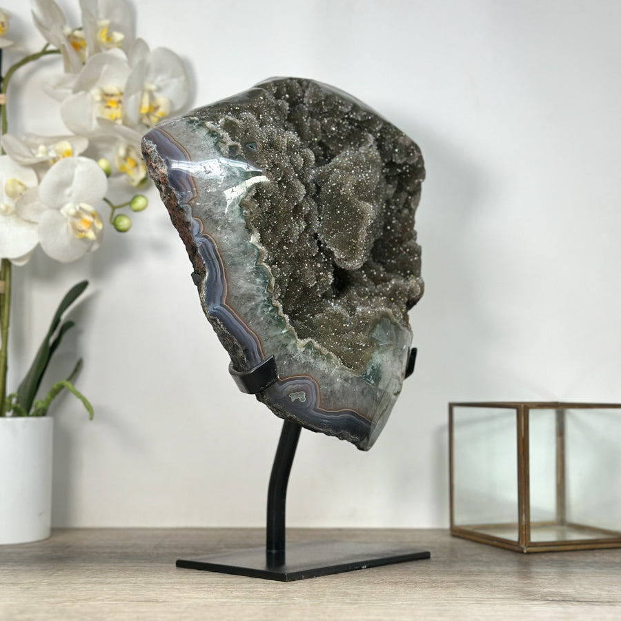 Collection Grade Natural Green Quartz Druzy Specimen - MWS2538