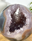 Large NaturalAmethyst & Agate Sphere Geode - SPH0166