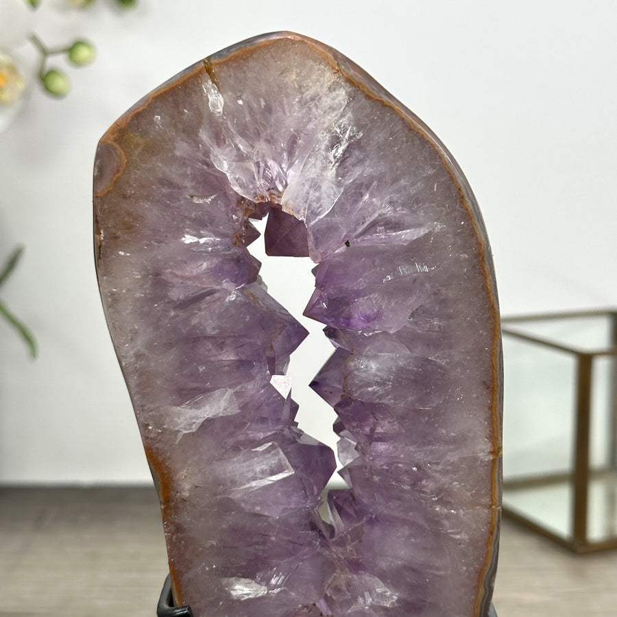 Natural Amethyst Stone Portal on Stand - MWS3013