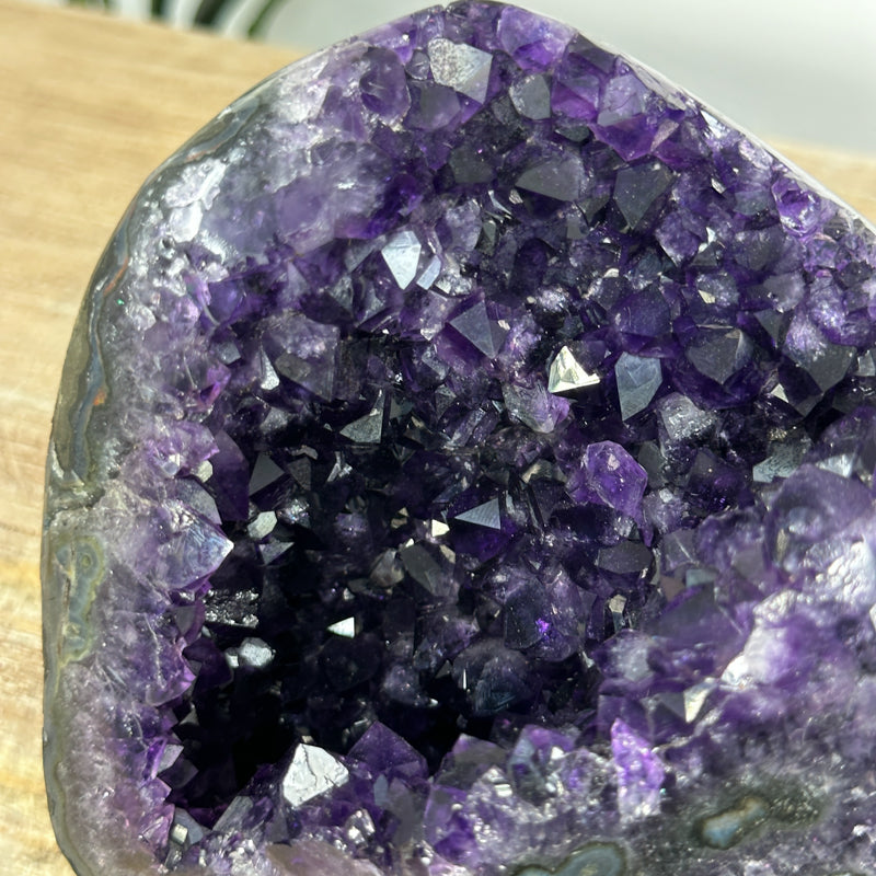 Deep Purple Natural Amethyst Cathedral Geode - CBP1087