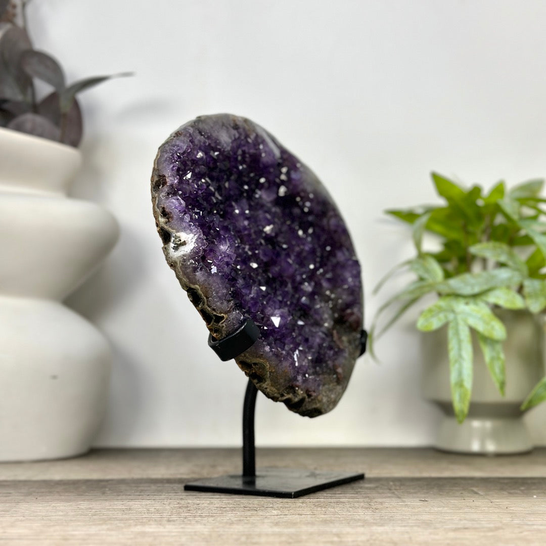 Top Grade Natural Amethyst Specimen on Metal Stand - MWS3359