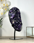 Top Grade Natural Amethyst on Metal Stand – Statement Crystal Piece for Modern Home Decor - MWS2490
