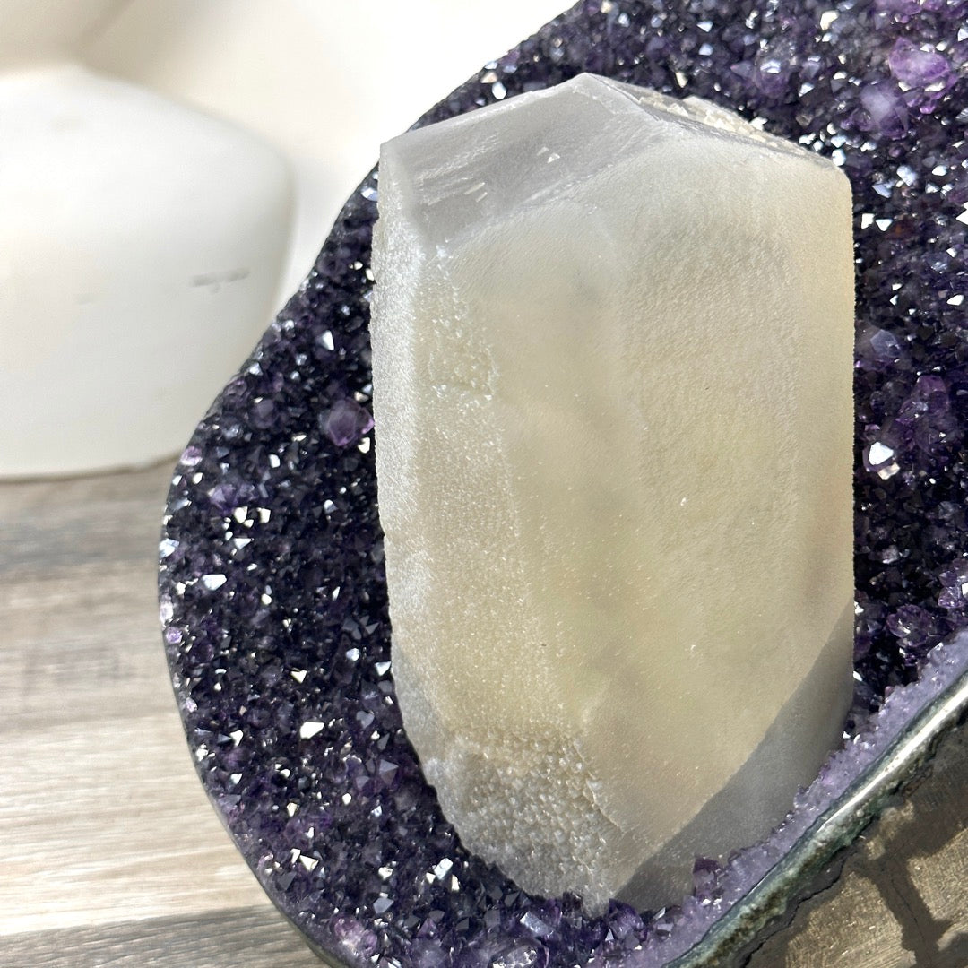 Huge Amethyst with Outstanding Natural Calcite Formation - CBP1413