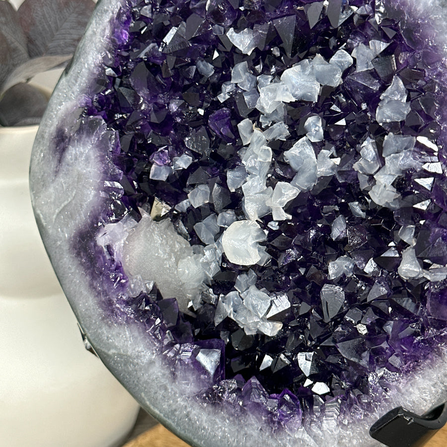 XXL Natural Uruguayan Amethyst Geode with Calcite Formations - MWS3079